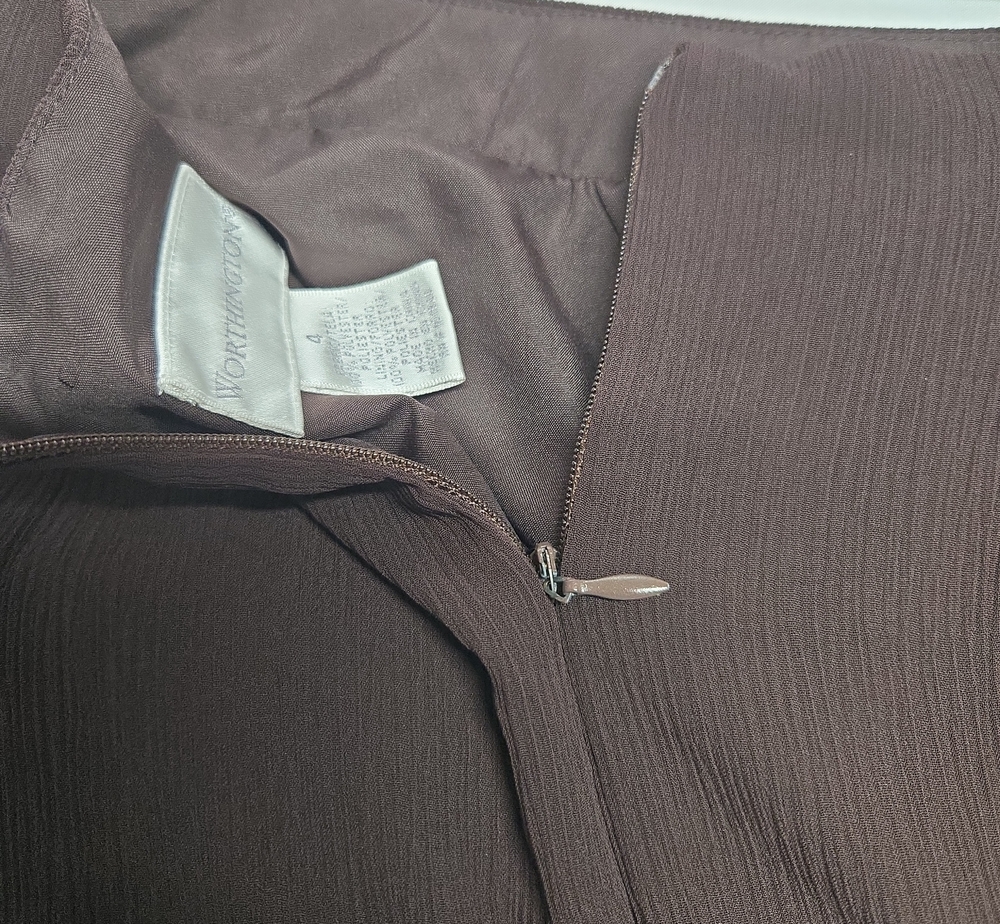 Worthington Brown Flared Midi Skirt - Picture 2 of 2